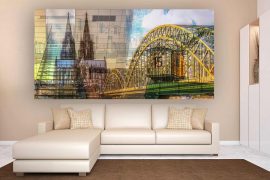 Kunst Panorama Collage „The DOM“, Made in Köln | Mega XXL Panorama Kunst Skyline Format