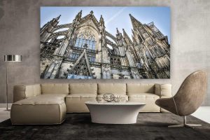 Bilder Kölner Dom im Kunst Panorama Format auf Acryl und Aluminium
