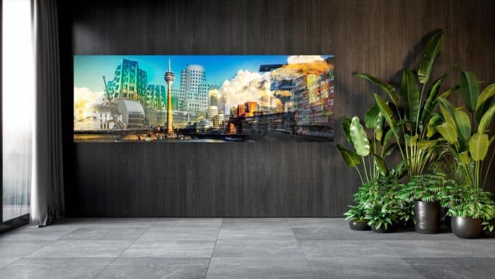 Bürokunst kaufen Pop-Art Style. Düsseldorf Collagen und Panorama Art