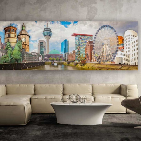 Düsseldorf Collage Pop Art Style und Panorama Art Kunst Bild Motive