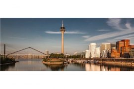 Düsseldorf Fotografie | Modernes Skyline Bild vom Rhein
