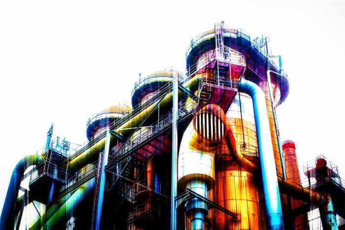 Fotokunst Ruhrgebiet Collage | Modernes Industrial Art Kunst Bild