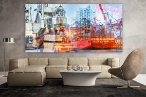 Hafenbilder Hamburg mit Elbphilharmonie und Alster Panorama Kunst