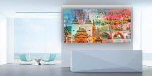 Heidelberg Collage Pop-Art Style. Moderne Kunstbilder für Home und Büro