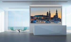 Kunstbilder Dresden an der Elbe. Kunst Panorama Motive auf Acryl