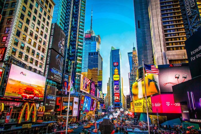 New York Panorama Bild des Times Square | PLACE TO BE.