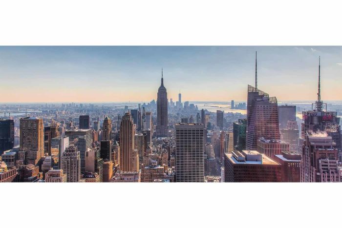 New York Skyline Panorama Bild | Moderne Fotokunst aus NY City
