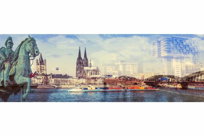 Panorama Bilder Köln. Moderne Panorama Kunst Bilder im Pop-Art Style