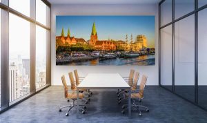 Panorama Bremen Bild aus der Hansestadt. Acrylbild und Leinwandkunst