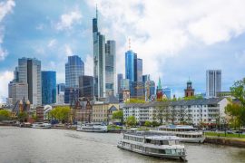 Panorama Frankfurt am Main und Stadt Skyline. Tolles XXL Kunst Motiv