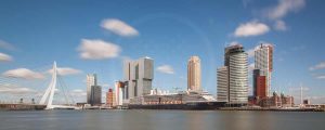Panorama Rotterdam | Kunst Skyline Bild mit moderner Architektur