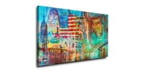 Wandbilder New York. Leinwandkunst, moderne Pop-Art Collage