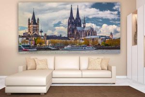 Kunstbilder Köln | Panorama Bild Kölner DOM und Rhein