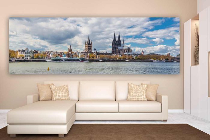 Panorama Bild Köln | Sommer an DOM und Rhein Motiv
