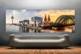 Kunst Collage „Cologne“ | Panorama Fotokunst Kölner Skyline