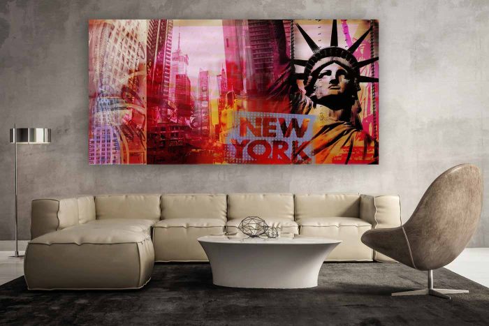 New York Pop Art Kunst Bild | Stadt New York als moderne Pop Art Kunst Collage