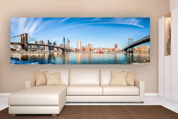 New York City Skyline Kunst Collage – Brooklyn Panorama View