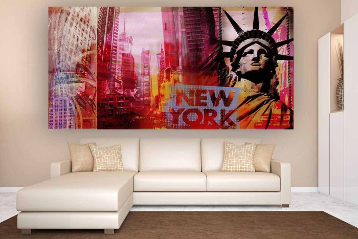 New York Pop Art Kunst Bild | Stadt New York als moderne Pop Art Kunst Collage