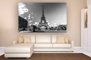 Paris en Black & White | Kunst Panorama Bild aus Paris, moderne Fotokunst