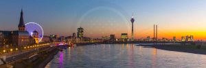 Foto Düsseldorf Skyline | Foto Kunst von Rhein und Fernsehturm