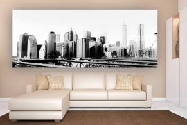 New York City Black and White Kunst | Skyline Panorama Bild