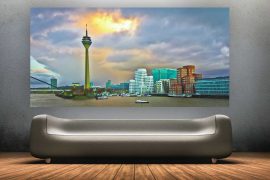 Classic Düsseldorf Panorama Ausblick | Skyline Düsseldorf Kunst