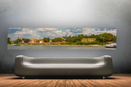 Panorama Welt Kaiserswerth | Kunst Bild im Skyline Panorama Format – Fotokunst die begeistert