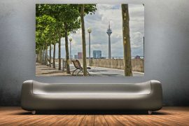 City View at the Rhine | Fotografie und Fotokunst Bild von der Rheinpromenade in Düsseldorf
