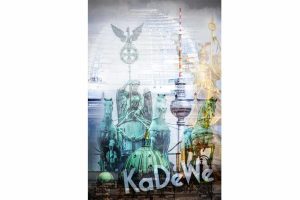 Berlin Pop-Art Collage im Hochformat | Moderne Pop-Art Kunst aus Berlin, Art Made in Berlin