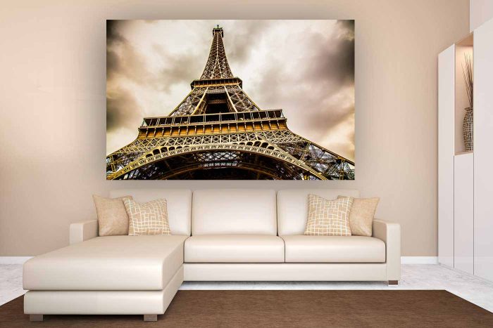 Fotokunst und Panorama Bild aus Paris | Eifelturm Sky View