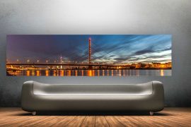 Panorama der Skyline von Düsseldorf – Megapixel Kunst Bilder aus Düsseldorf