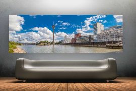 City Life in Düsseldorf | Neues Kunst Panorama Skyline Motiv