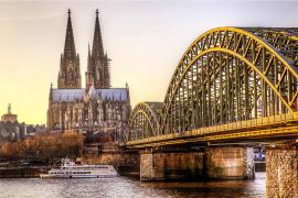 Bilder Köln Panorma Motiv auf Leinwand, AluDiBond oder Acryl