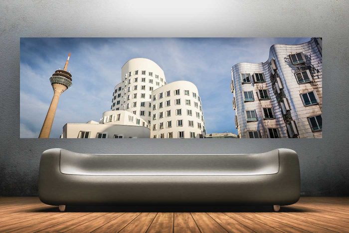 Düsseldorf Kunst Panorama Collage | Düsseldorf Medienhafen meets Gehry
